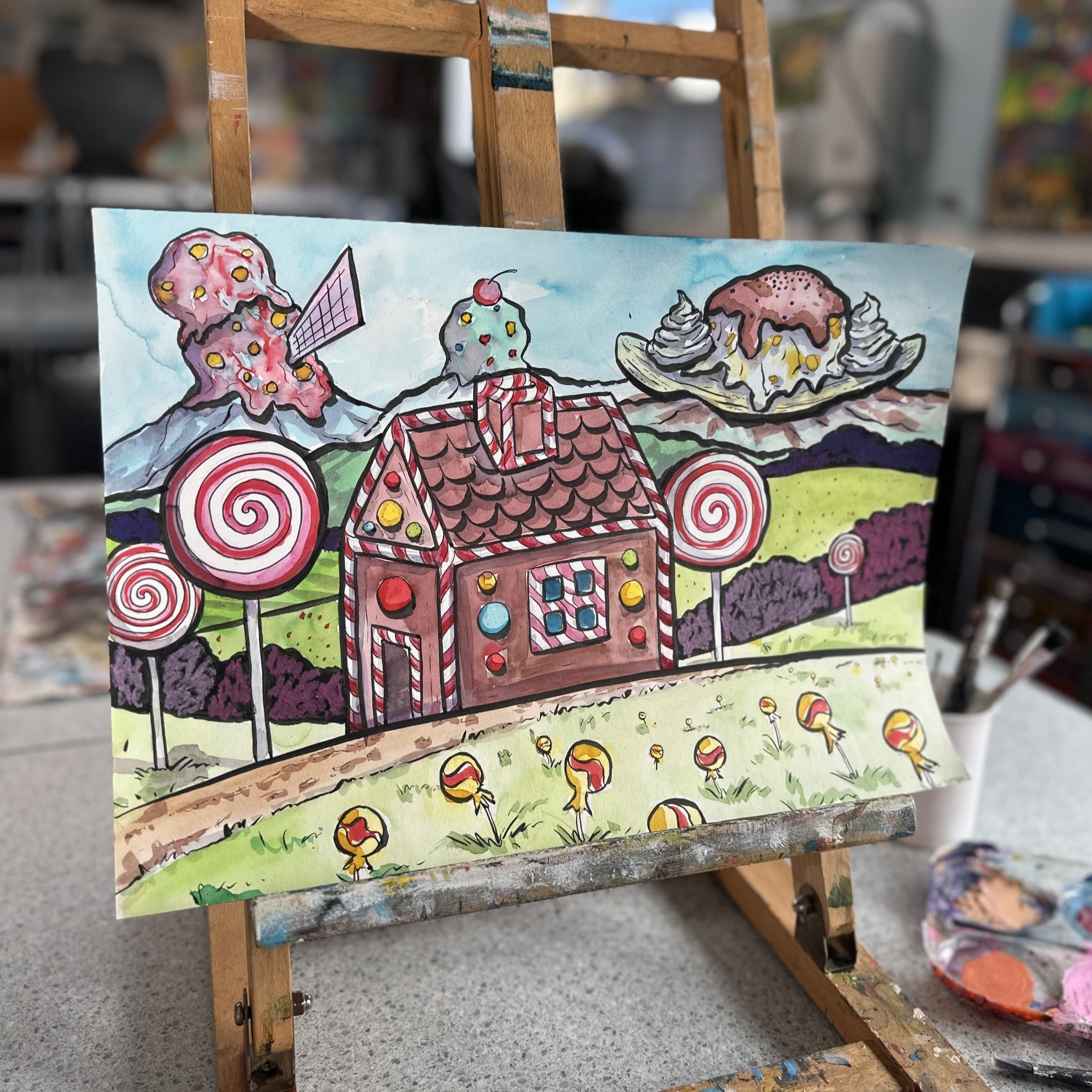 Chocolate Candy Land Painting workshop for kids aged 6+
