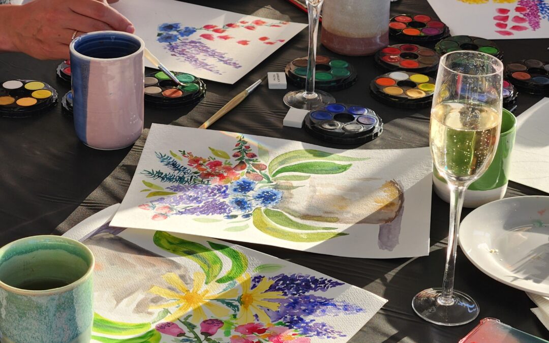 Blooms Brushes Bubbles: Paint & Sip Event