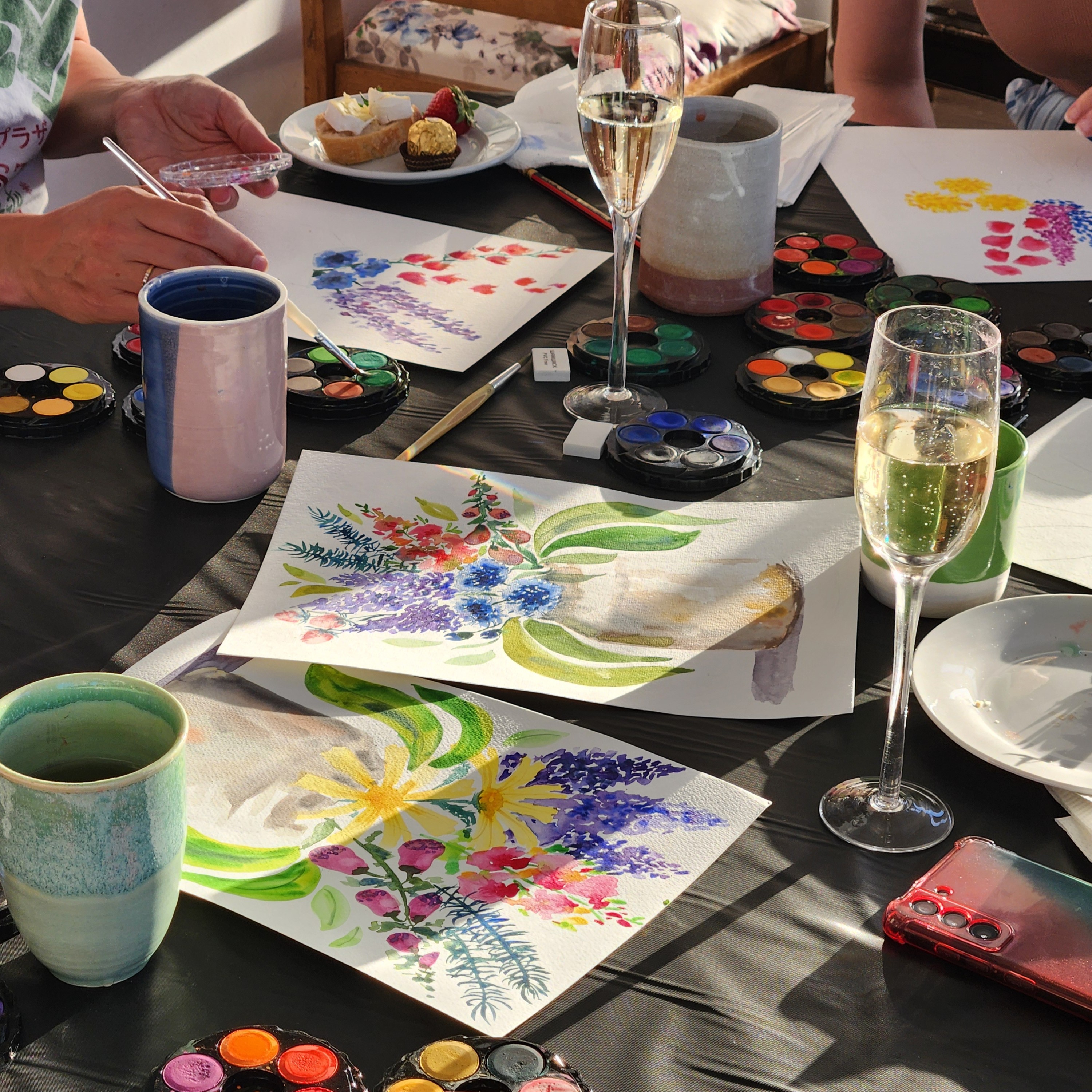 Blooms, Brushes, Bubbles a Sip and Paint Event