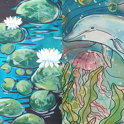 A Day with Monet & Dancing Dolphins . Full Day Art option for children aged 8+